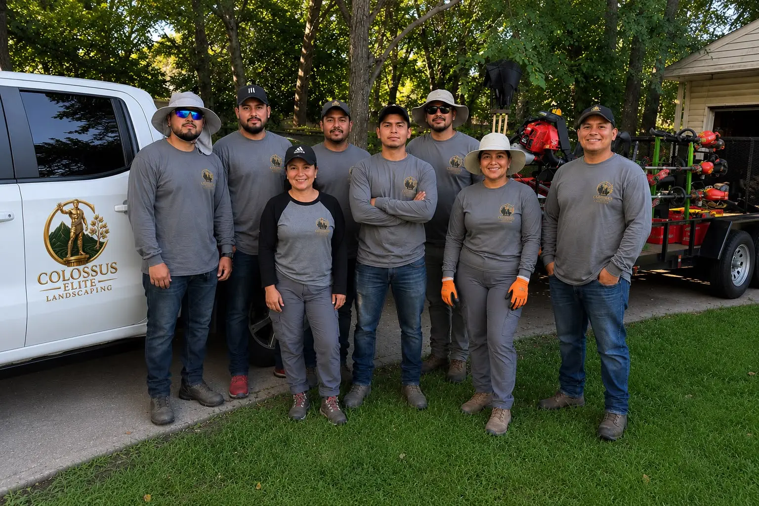 Colossus Elite Landscaping crew working in Dearborn, MI